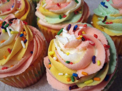 Tie Dye Cupcake