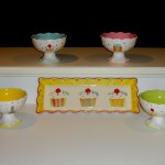 Cupcake party platter and bowls