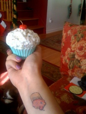 Cupcake in hand