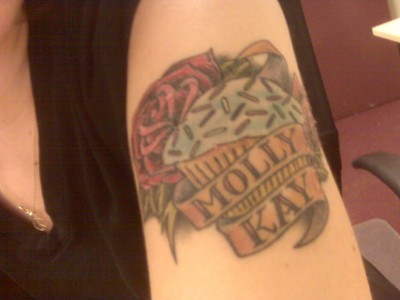 dark cupcake tattoo