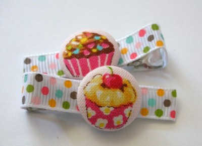 Funfetti Cupcake Hair Clips