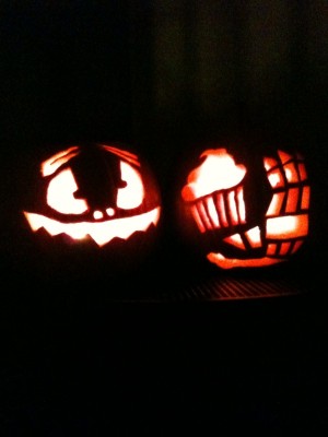 halloween pumpkin cupcake monster