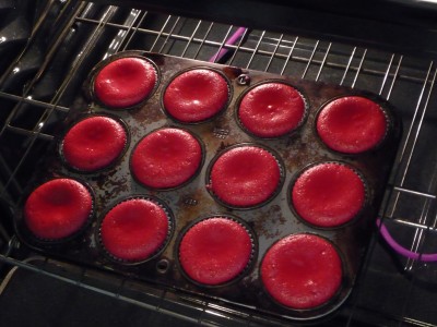 Half-way through baking