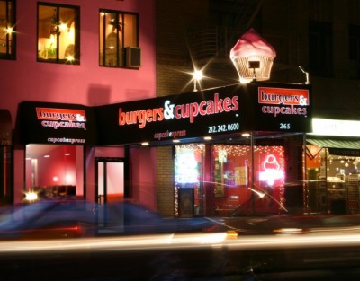 burgers and cupcakes