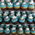 Sand and Seashells Cupcakes